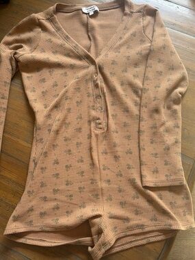 Frankie’s bikinis James waffle knit romper